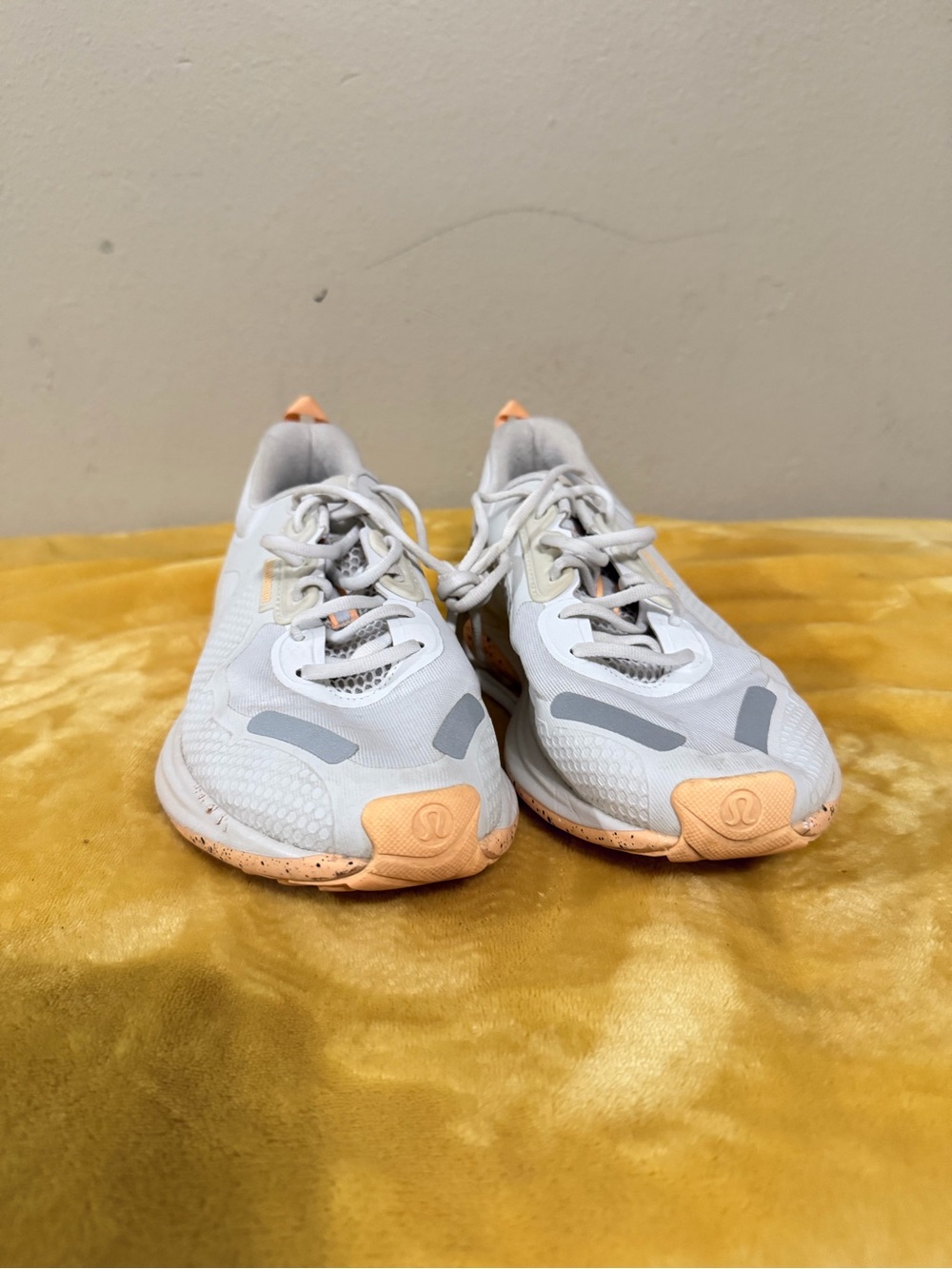 Women's White and Peach Athletic Sneakers lululemon